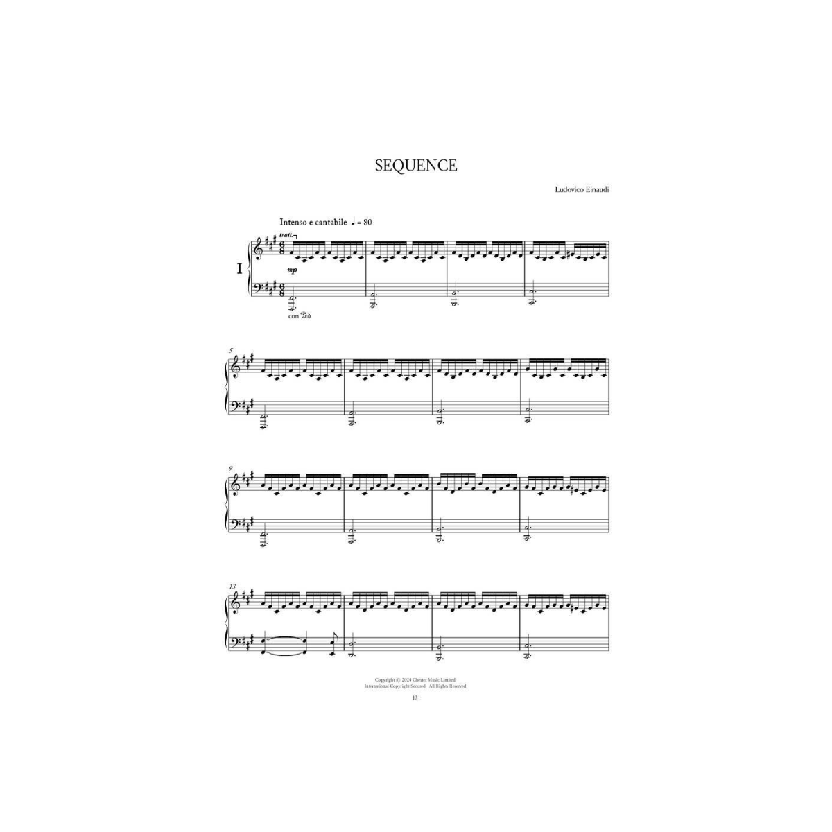 Ludovico Einaudi - The Summer Portraits: Sheet Music